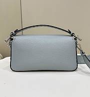 Fortok Fendi Baguette Light Blue Selleria Bag 8610 28x6.5x15cm - 5