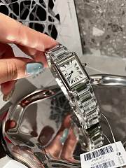 Fortok Cartier Tank Must Watch in Silver  - 3