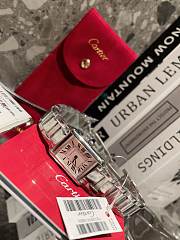 Fortok Cartier Tank Must Watch in Silver  - 6