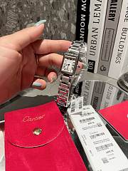 Fortok Cartier Tank Must Watch in Silver  - 5