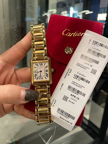 Fortok Cartier Tank Must Watch in Gold