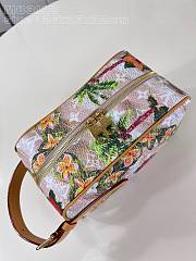 Fortok Louis Vuitton Locker Dopp Kit Toiletry Flower Silk Bag M83112 23x13x12cm  - 3