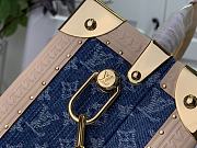 Fortok Louis Vuitton Small Blue Denim Suitcase M24161 22.5x17.5x11cm - 4