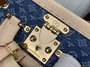 Fortok Louis Vuitton Small Blue Denim Suitcase M24161 22.5x17.5x11cm - 3