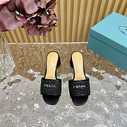 Fortok Prada 2024 Raffia Slippers Black - 1