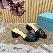 Fortok Prada 2024 Raffia Slippers Black - 6