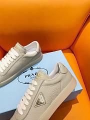 Fortok Prada Beige Leather Low-Top Sneakers - 5