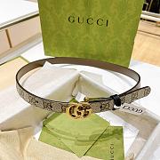 Fortok Gucci Double G Buckle Reversible Belt Brown  - 1