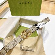 Fortok Gucci Double G Buckle Reversible Belt Brown  - 4