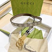 Fortok Gucci Double G Buckle Reversible Belt Brown  - 6