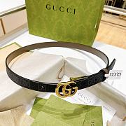 Fortok Gucci Double G Buckle Reversible Belt Black & Brown - 1