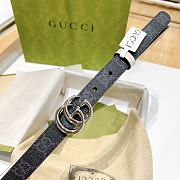 Fortok Gucci Double G Buckle Reversible Belt Black & White - 5