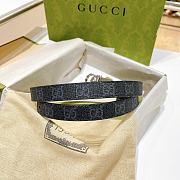 Fortok Gucci Double G Buckle Reversible Belt Black & White - 3