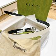 Fortok Gucci Double G Buckle Reversible Belt Black & White - 2