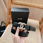 Fortok Chanel CC Vintage Black Gold Belt With Diamond Hardware - 4