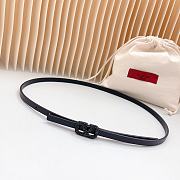 Fortok Valentino Cowhide Leather Belt Black With Copper Hardware and Black Diamond Buckle - 1
