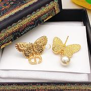 Fortok Dior Butterfly Earrings Gold DED0546 - 4