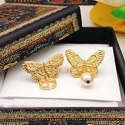 Fortok Dior Butterfly Earrings Gold DED0546 - 6