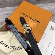 Fortok Louis Vuitton Reversible Buckle with Gold Letter & Silver Crystal Floral Belt  - 6