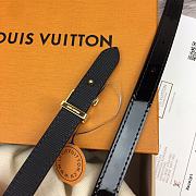 Fortok Louis Vuitton Reversible Buckle with Gold Letter & Silver Crystal Floral Belt  - 3