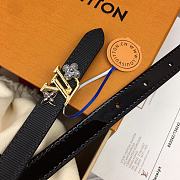 Fortok Louis Vuitton Reversible Buckle with Gold Letter & Silver Crystal Floral Belt  - 2