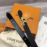 Fortok Louis Vuitton Reversible Buckle with Gold Letter & Crystal Floral Belt - 2