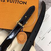Fortok Louis Vuitton Reversible Buckle with Gold Letter & Crystal Floral Belt - 4