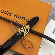 Fortok Louis Vuitton Reversible Buckle with Gold Letter & Crystal Floral Belt - 6