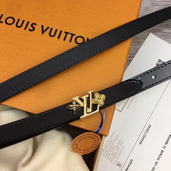 Fortok Louis Vuitton Reversible Buckle with Gold Letter & Crystal Floral Belt