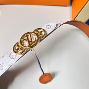 Fortok Louis Vuitton Circle Prime Reversible Belt White - 6