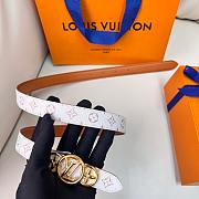 Fortok Louis Vuitton Circle Prime Reversible Belt White - 4