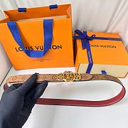 Fortok Louis Vuitton Circle Prime Reversible Belt Light Brown - 1