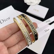 Fortok Dior Code Bangle Gold-Finish Metal and White Lacquer - 1