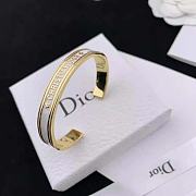 Fortok Dior Code Bangle Gold-Finish Metal and White Lacquer - 6