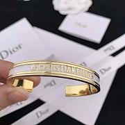 Fortok Dior Code Bangle Gold-Finish Metal and White Lacquer - 5