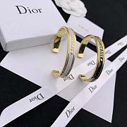 Fortok Dior Code Bangle Gold-Finish Metal and White Lacquer - 3