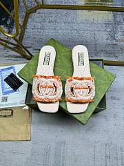Fortok Gucci Unisex GG Interlocking Slides Orange  - 1