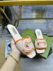 Fortok Gucci Unisex GG Interlocking Slides Orange  - 5