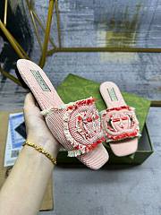 Fortok Gucci Unisex GG Interlocking Slides Red - 2