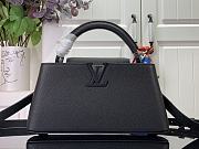 Fortok Louis Vuitton Capucines East-West Mini Bag Black M23955 22x12x8cm - 1