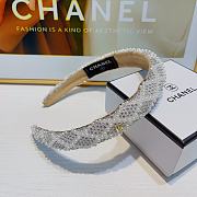 Fortok Chanel Diamond-shaped Pearl Logo Headband - 6