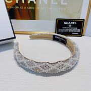 Fortok Chanel Diamond-shaped Pearl Logo Headband - 5