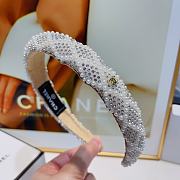 Fortok Chanel Diamond-shaped Pearl Logo Headband - 4