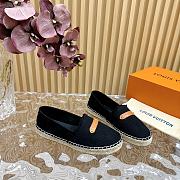 Fortok Louis Vuitton Helios Flat Espadrille Black Denim - 5