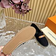 Fortok Louis Vuitton Helios Flat Espadrille Black Denim - 3