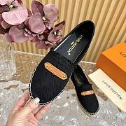 Fortok Louis Vuitton Helios Flat Espadrille Black Denim - 4