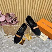 Fortok Louis Vuitton Helios Flat Espadrille Black Denim - 2