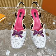 Fortok Louis Vuitton White Multicolored Monogram Canvas Mule Pumps - 1