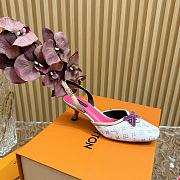 Fortok Louis Vuitton White Multicolored Monogram Canvas Mule Pumps - 4