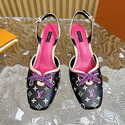 Fortok Louis Vuitton Black Multicolored Monogram Canvas Mule Pumps - 1